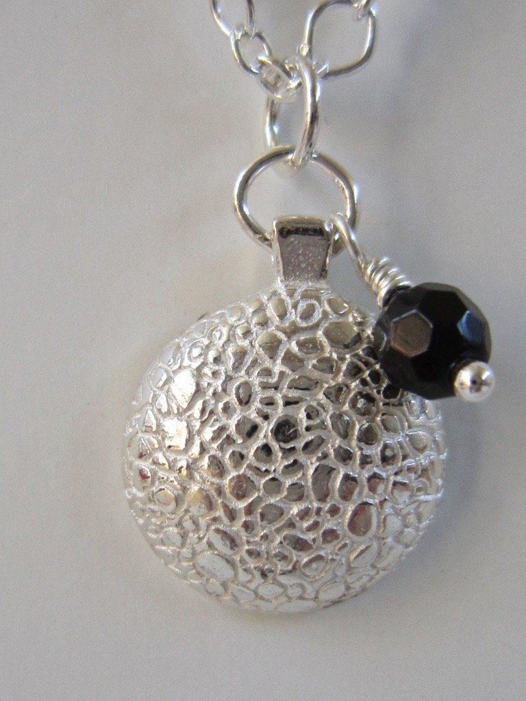 'You' Pendant with Onyx - Amanda Schoppel Art & Wax Carving