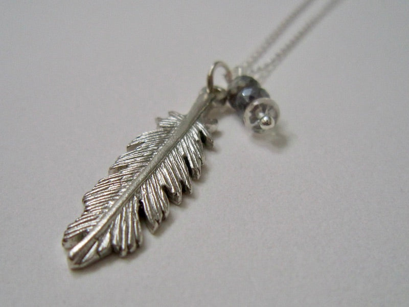 Silver Feather Necklace