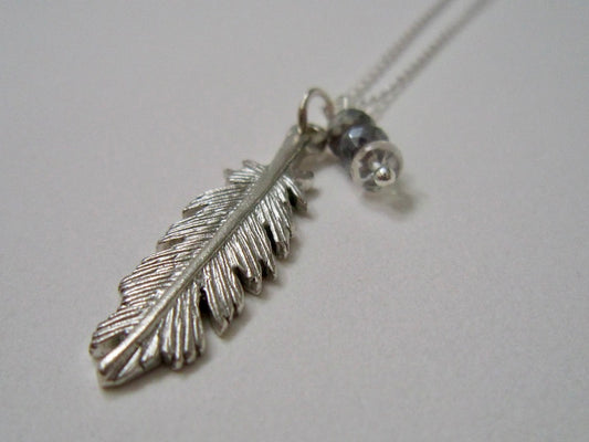 Silver Feather Necklace