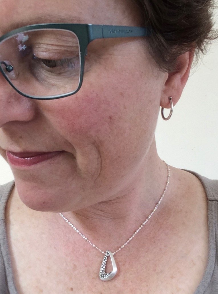 Polka Dot Infinity Pendant - Amanda Schoppel Art & Wax Carving