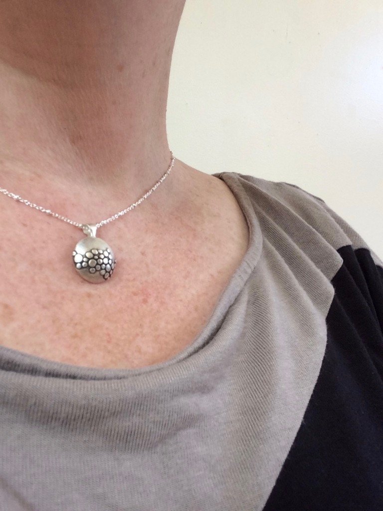 Circular Polka Dot Pendant - Amanda Schoppel Art & Wax Carving