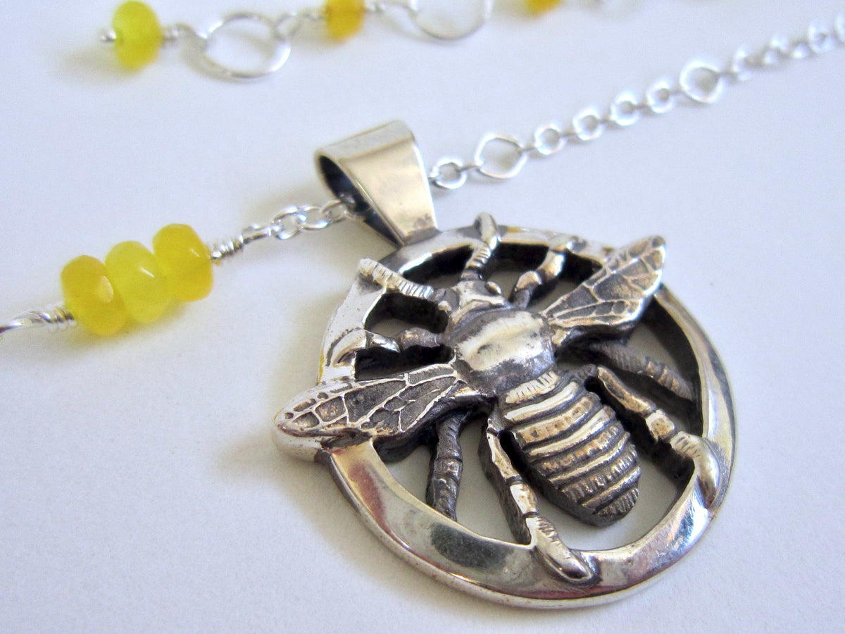 Bee Necklace - Amanda Schoppel Art & Wax Carving