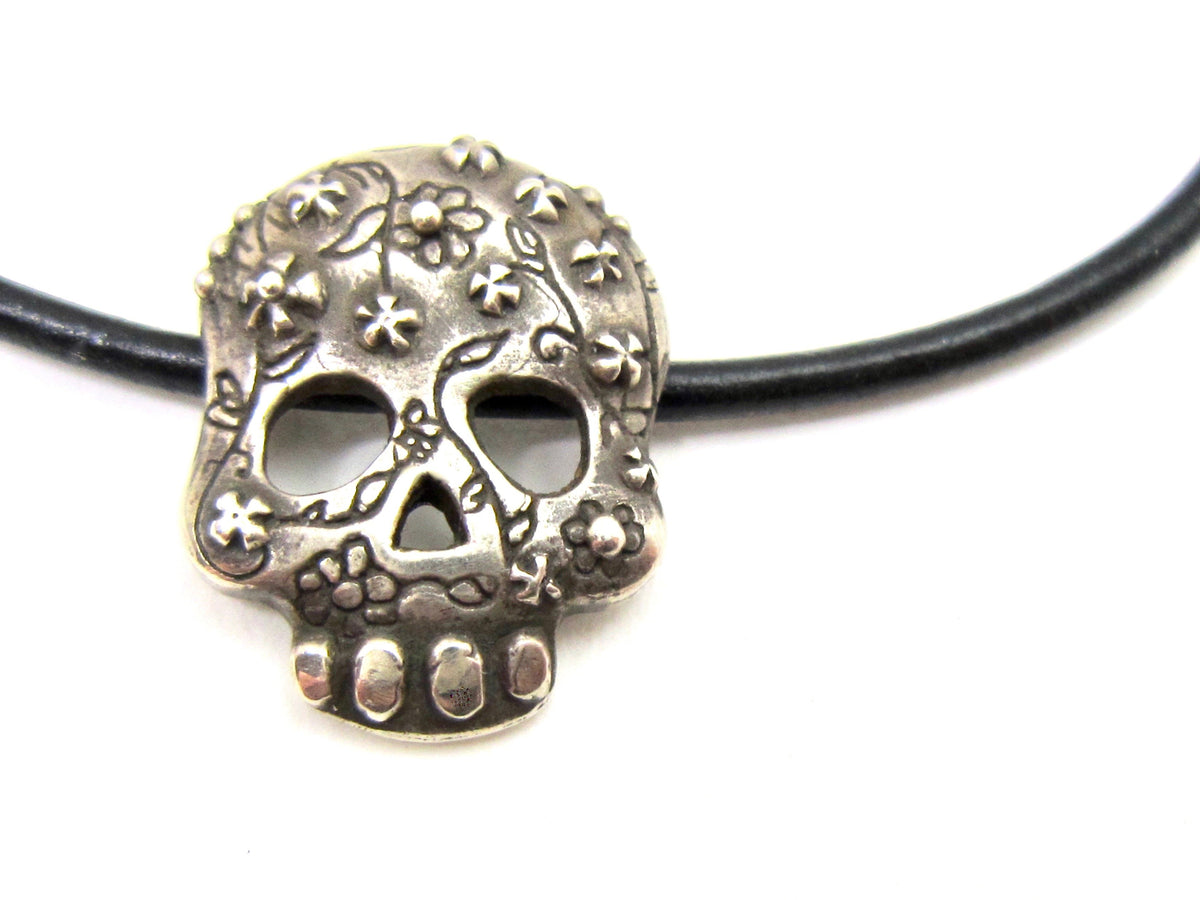 Adjustable Sugar Skull Bracelet - Amanda Schoppel Art & Wax Carving