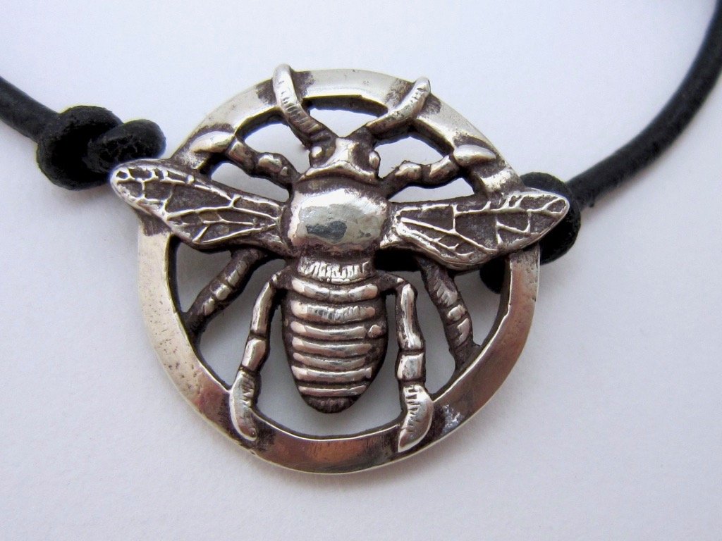 Adjustable Honey Bee Bracelet - Amanda Schoppel Art & Wax Carving