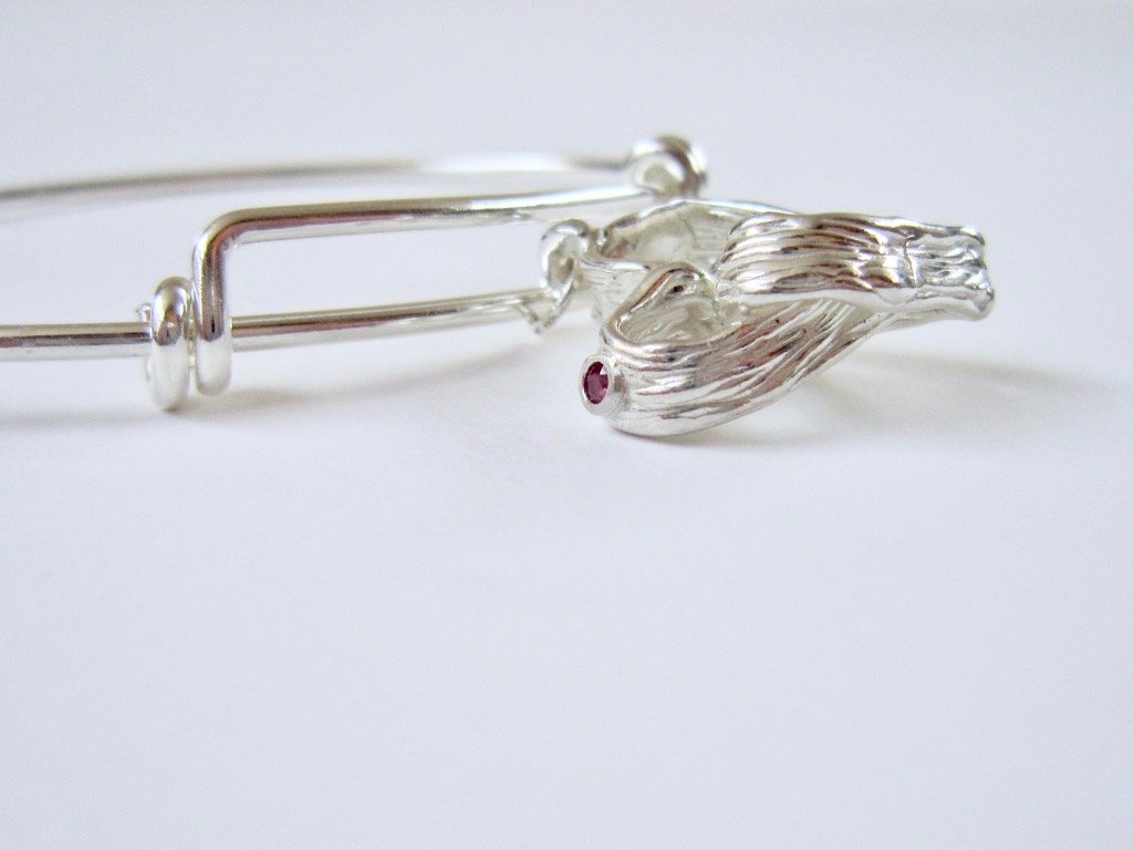 Intertwined Hearts - adjustable bracelet - Amanda Schoppel Art & Wax Carving