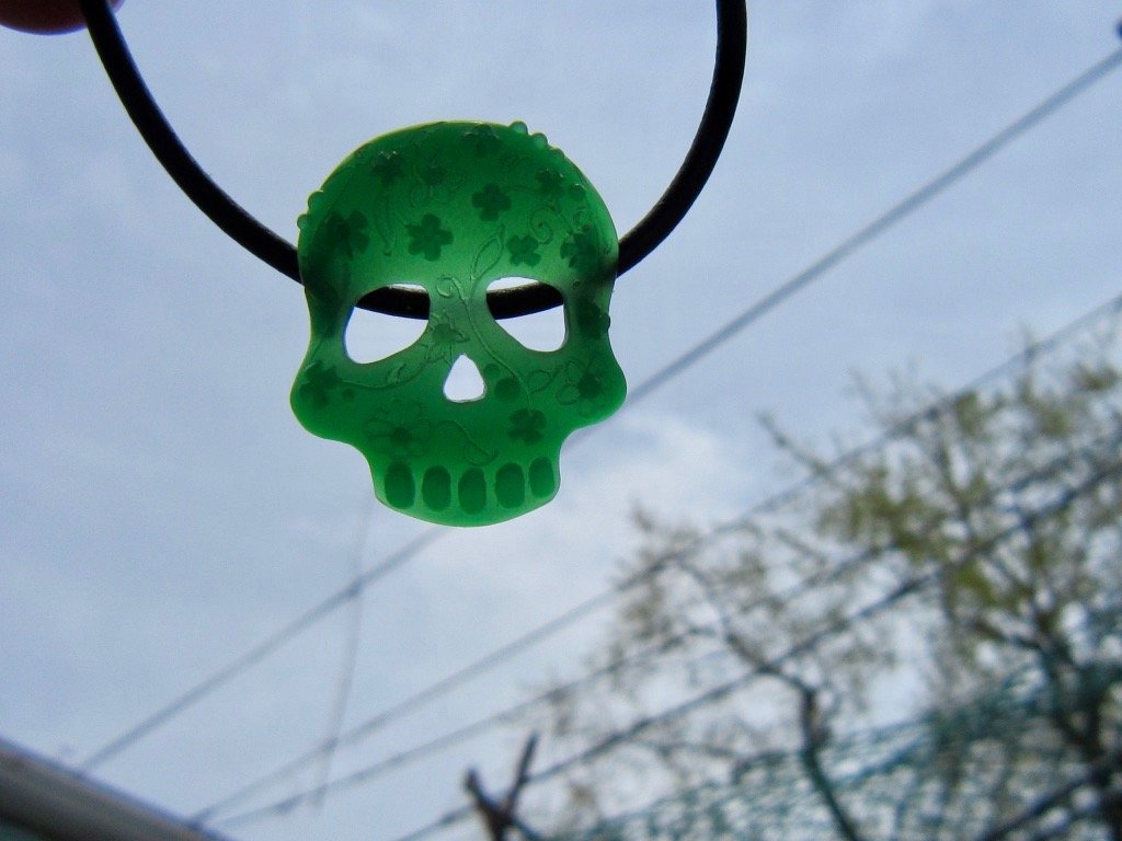 Adjustable Sugar Skull Bracelet - Amanda Schoppel Art & Wax Carving