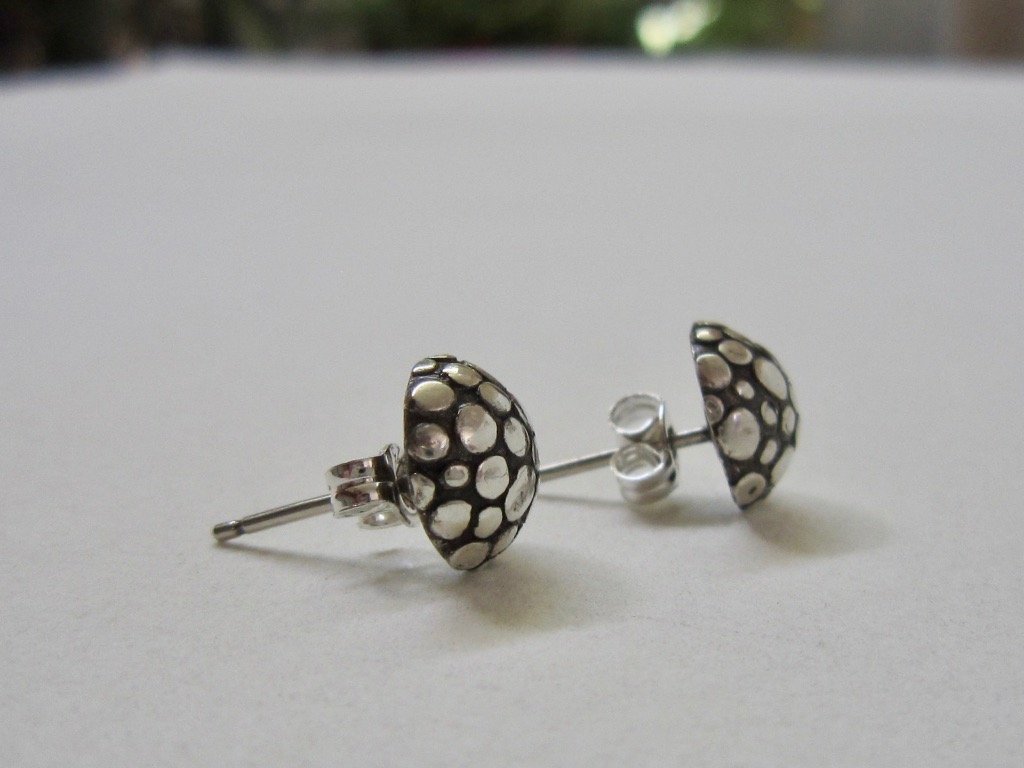 Polka Dot Stud Earrings - Amanda Schoppel Art & Wax Carving