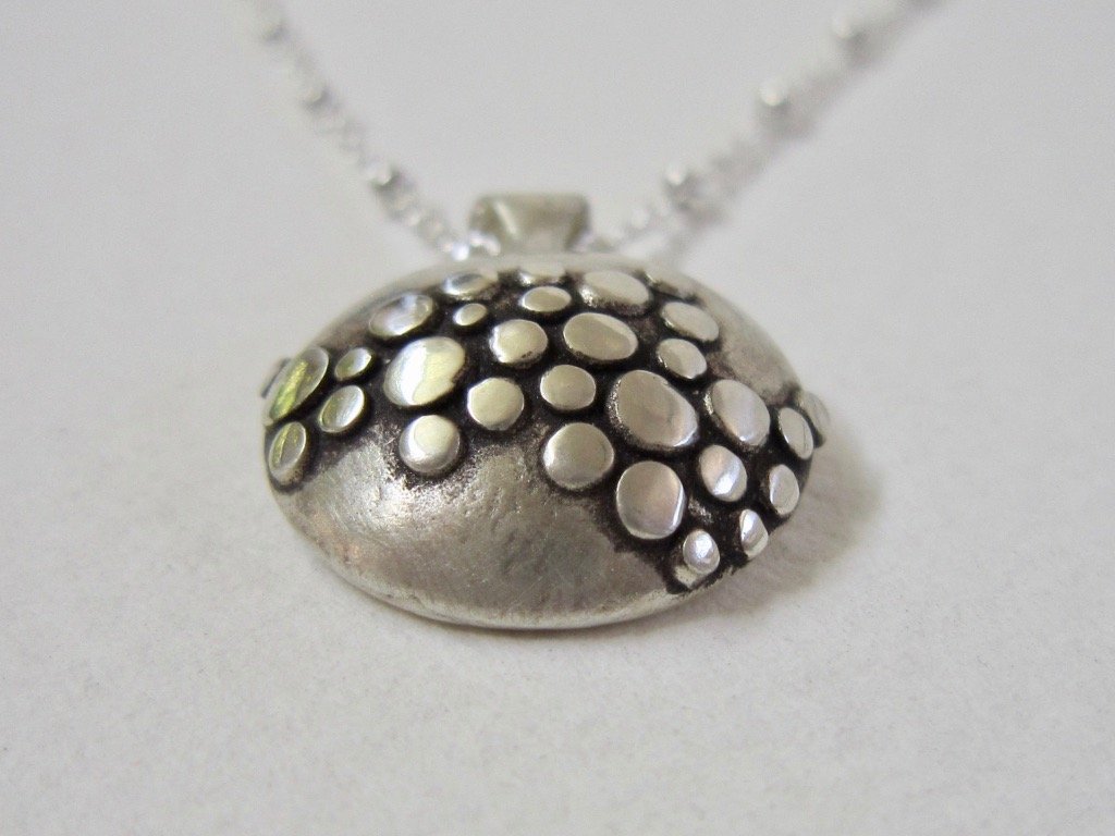 Circular Polka Dot Pendant - Amanda Schoppel Art & Wax Carving