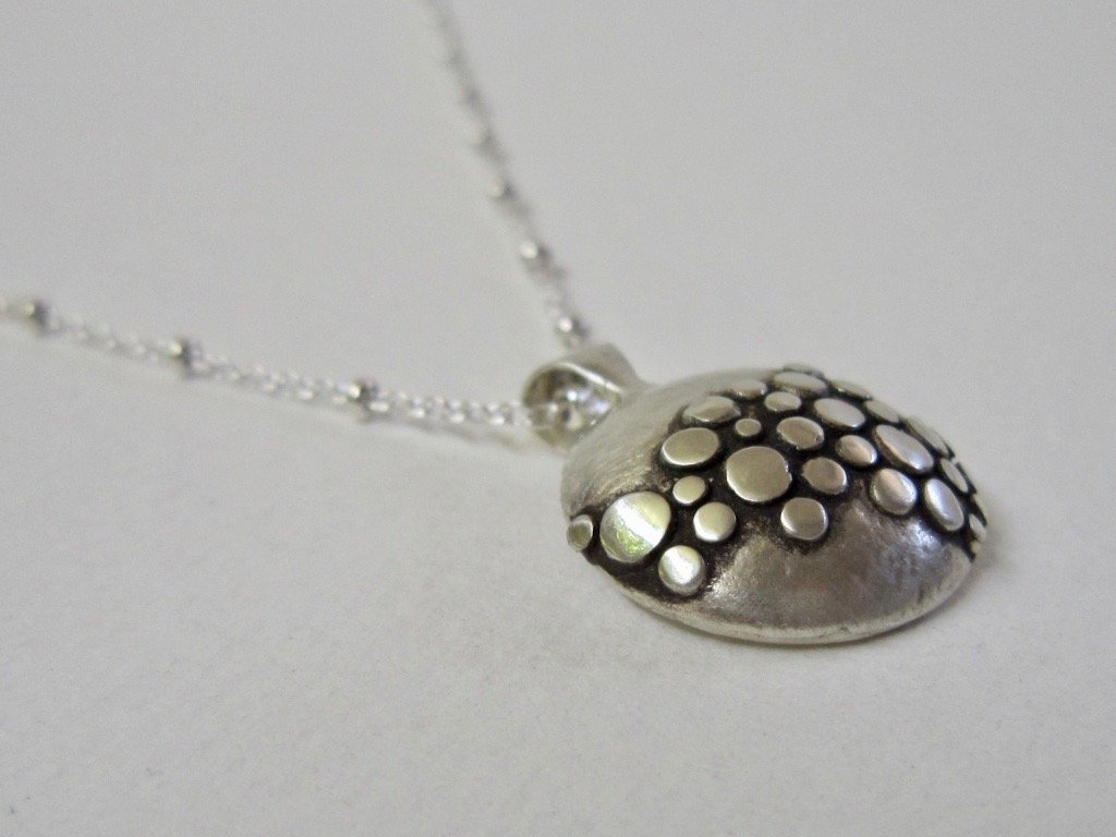 Circular Polka Dot Pendant - Amanda Schoppel Art & Wax Carving