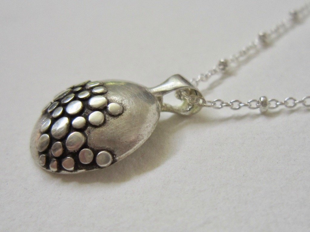 Circular Polka Dot Pendant - Amanda Schoppel Art & Wax Carving