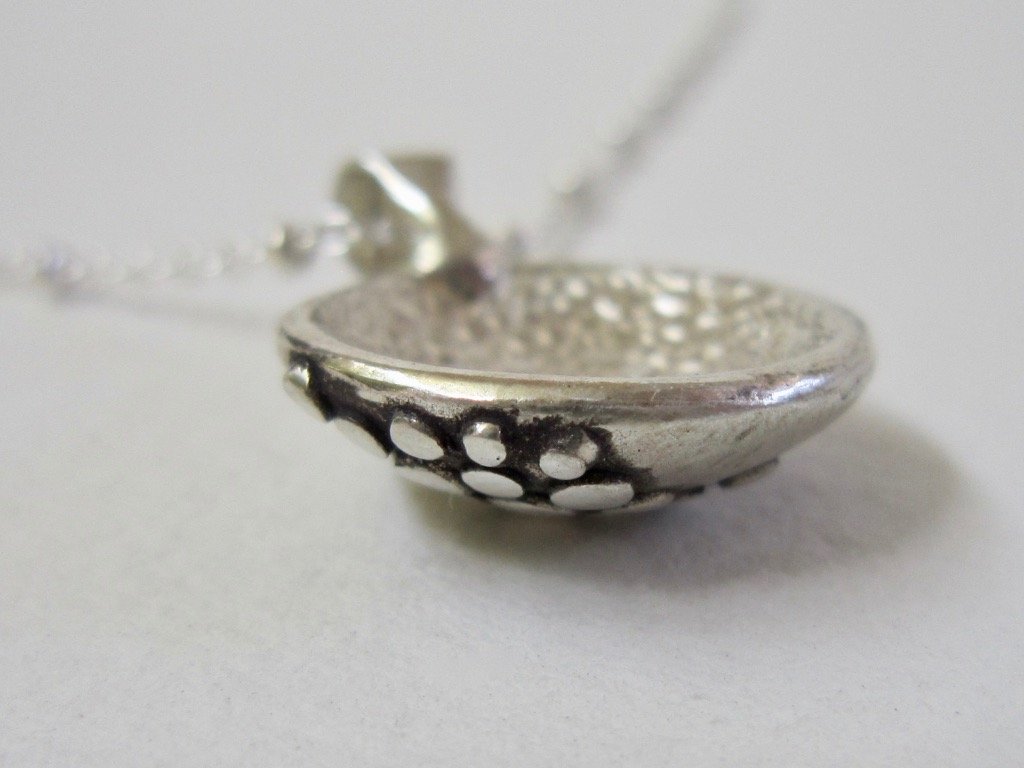 Circular Polka Dot Pendant - Amanda Schoppel Art & Wax Carving