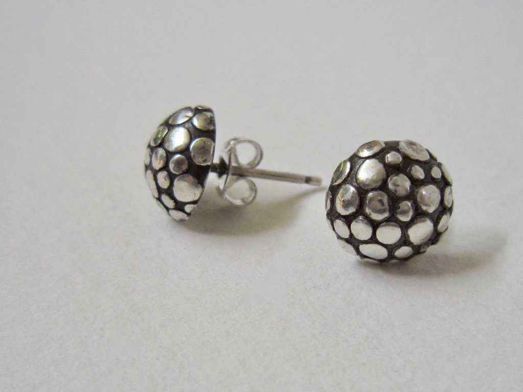 Polka Dot Stud Earrings - Amanda Schoppel Art & Wax Carving