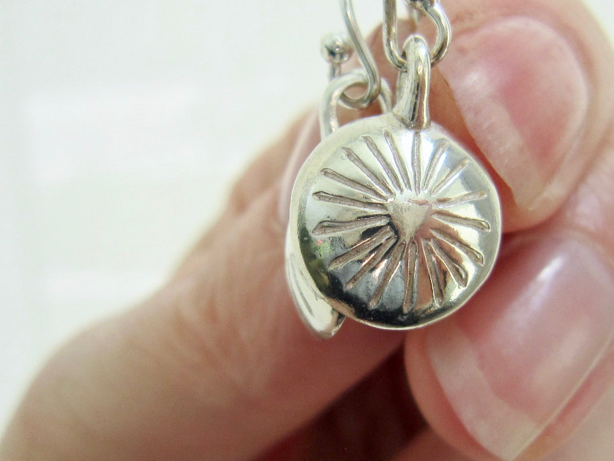 Silver Domed Earrings - Amanda Schoppel Art & Wax Carving
