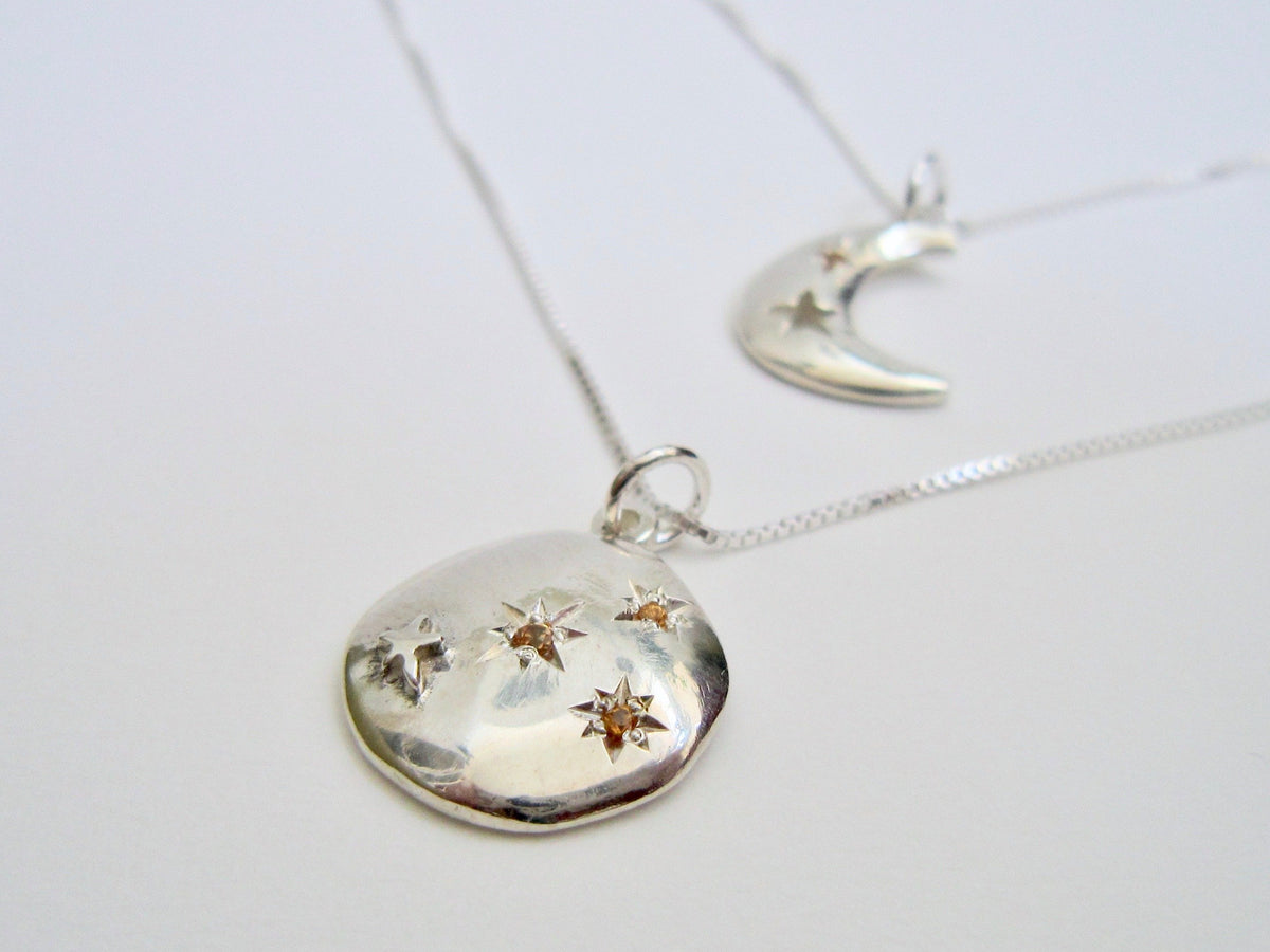 Silver Eclipse Necklace - Amanda Schoppel Art & Wax Carving