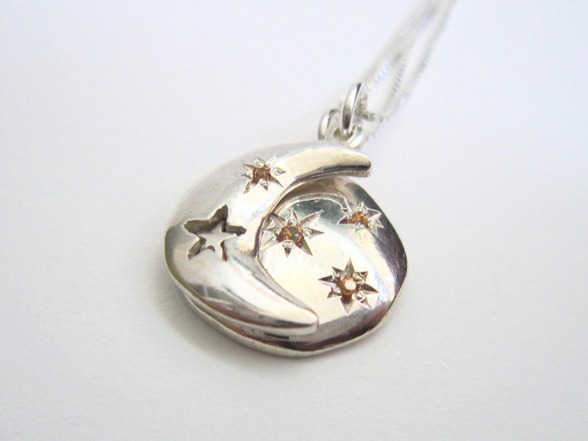 Silver Eclipse Necklace - Amanda Schoppel Art & Wax Carving