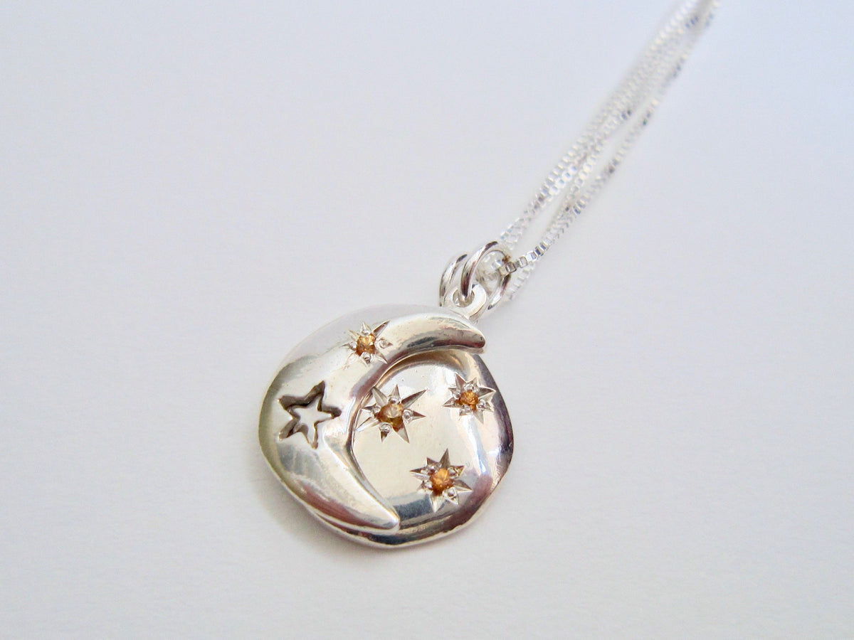 Silver Eclipse Necklace - Amanda Schoppel Art & Wax Carving
