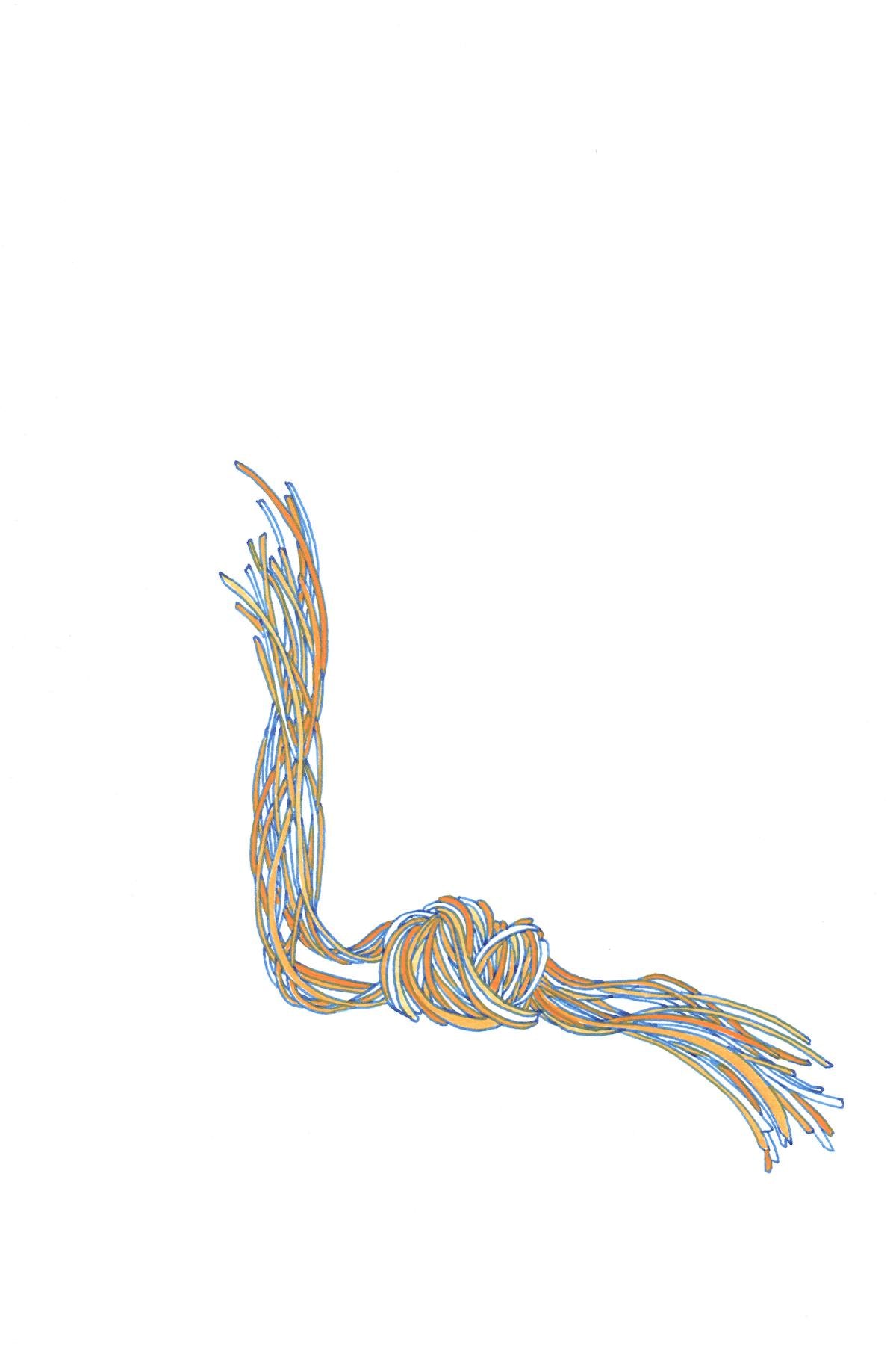 Orange Corner Knot