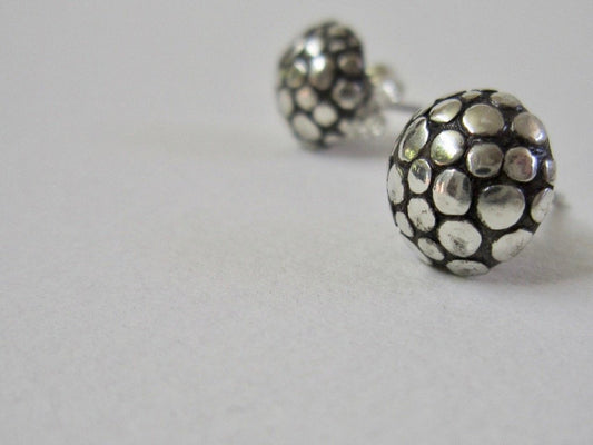 Polka Dot Stud Earrings - Amanda Schoppel Art & Wax Carving